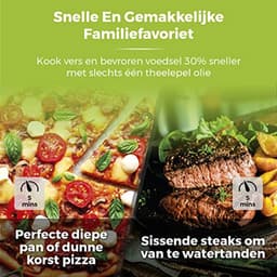 Digitale Airfryer Oven 10-in-1 met Snel Luchtcirculatie en 60-Minuten Timer, 11 L, 2000 W, Zwart — thumbnail 3