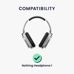 kwmobile cover voor over-ear koptelefoon - geschikt voor Nothing Headphone (1) - Van flexibel silicone - In zwart — thumbnail 3
