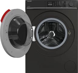 Sharp ESNFL814CBDABX - wasmachine - energie label A-20% - 8kg - 1400 toeren - 15 programma's - Mat Zwart — thumbnail 8