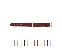 SELVA horlogeband, 14-24 mm, leer, verwisselbaar, vervangende band voor smartwatch, gemaakt in Duitsland