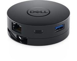 DELL DA300 Bedraad USB 3.2 Gen 2 (3.1 Gen 2) Type-C Zwart