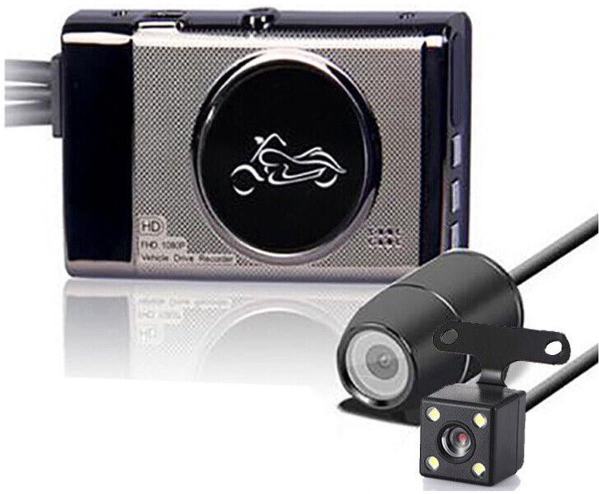Camera motorfiets dubbele lens voor/achter dubbele opname auto DVR — afbeelding 1