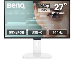 BenQ GW2790TC EyeCare monitor 27 inch - IPS 1080p beeldscherm - FHD - Eye-Care - 144Hz verversingssnelheid - 1 x USB-C - 1 x HDMI - 1 x Display Port - 5 ms - Ergo Design - In hoogte verstelbaar - Native contrast 1500:1