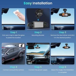 Dashcam voor auto voor en achter – Dual dashcam – Voor- en achtercamera – Autocamera – Full HD dashcam – Dashcam met nachtzicht – Dashcam met bewegingssensor – Groothoeklens – Parkeermodus – Loop recording – Dashcam met SD-kaart — thumbnail 3