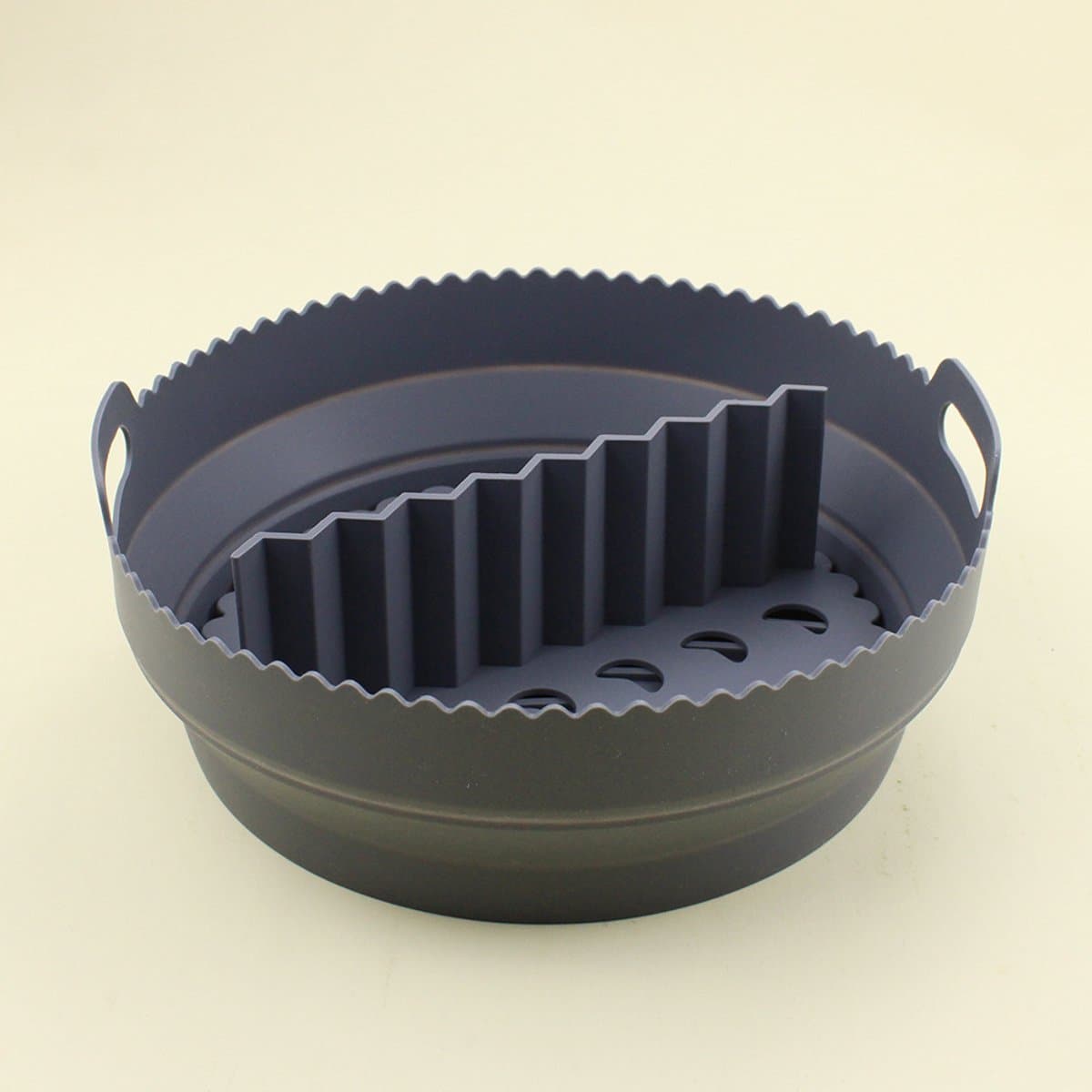 Mold siliconen airfryer, herbruikbare vierkante bakmand, geschikt voor diverse soorten airfryers (grijs) — afbeelding 1