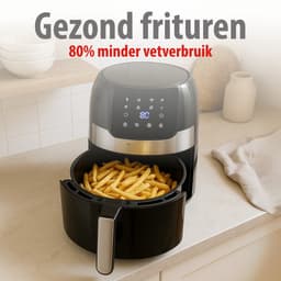 alpina Airfryer 3.5L - Heteluchtfriteuse 1-4 Personen - Air Fryer met Digitaal Touchscreen - Instelbare Temperatuur 80 tot 200 Graden - met Timer Functie - Heteluchtoven 1400W — thumbnail 3