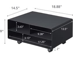 Printer rek voor thuis - Zwart