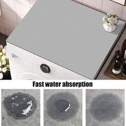 Beschermhoes voor wasmachine 60 x 60 cm in grijs - stofbescherming, stofhoes, afdekking — thumbnail 3