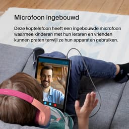 Koptelefoon kinderen met draad - Kinderkoptelefoon - Bedrade hoofdtelefoon - Veilig volume - School - Tablet - Laptop - Reizen - Muziek luisteren — thumbnail 4