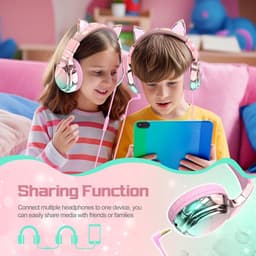 Koptelefoon kinderen met draad - Kinderkoptelefoon - Bedrade hoofdtelefoon - Veilig volume - School - Tablet - Laptop - Reizen - Muziek luisteren — thumbnail 2