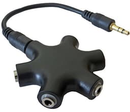 5-voudige audio-verdeler 3,5 mm mini-jack splitter voor meerdere hoofdtelefoons — thumbnail 1