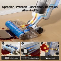 Proscenic F10 Ultra - 3-in-1 Draadloze Stofzuiger - 350W 20000Pa - 60min Autonomie - Watertanks 1.3L - 59db — thumbnail 5
