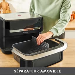 Airfryer met FlexCook scheidingswand - 9L - Voor maximaal 8 personen - 7 Kookprogramma's - Zwart — thumbnail 2