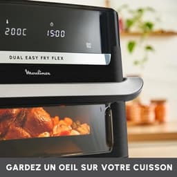 Airfryer met FlexCook scheidingswand - 9L - Voor maximaal 8 personen - 7 Kookprogramma's - Zwart — thumbnail 5
