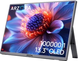 Arzopa A3C Pro - Portable Full HD OLED Monitor - Space Grey - Incl Sleeve - Hoge kleurechtheid - 1ms - 13 inch — thumbnail 1