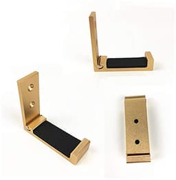 Opvouwbare Hoofdtelefoon Houder Wandbevestiging - Aluminium Wandhanger met Sterke Plakband en Schroeven - Voor Alle Hoofdtelefoons — thumbnail 2