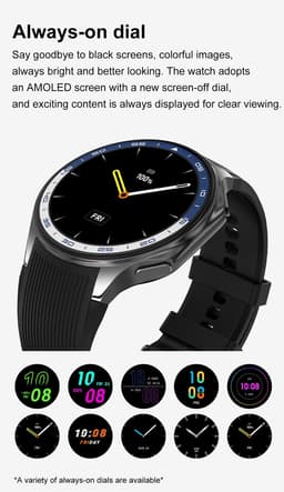 Knobbout 1.43 inch AMOLED-scherm met 3D-ontwerp Smartwatch - Slimme opnamefunctie- 4 GB interne opslag - MP4-video-ondersteuning - Nieuwste ATS3085S Gen 2-chipset - Ingebouwde kompasfunctie - Zilver staal+ bruin lederen + blauwe siliconen horlogeban — thumbnail 5