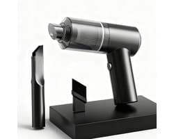 EAFC Auto stofzuiger draadloos - Kruimeldief - 2-in-1 draadloze handstofzuiger - Mini draadloze stofzuiger - Cadeau voor mannen - Air Duster - Droog & Nat - Autostofzuiger - USB C - Zwart