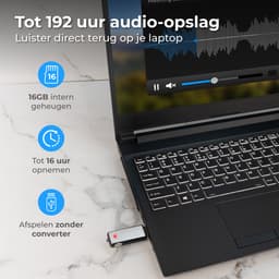 Nuvance Afluisterapparatuur - 16 Gb - Usb Stick Afluisterapparaat - Voice Recorder Digitaal - Spy Recorder - Dictafoon - Afluisteren & Opnemen — thumbnail 5