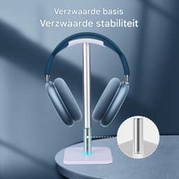 QTTVBTNA - Koptelefoonstandaard Universeel – Aluminium Hoofdtelefoonhouder met Flexibele Hoofdsteun, Gaming Headset Stand voor Alle Koptelefoonmaten — thumbnail 2