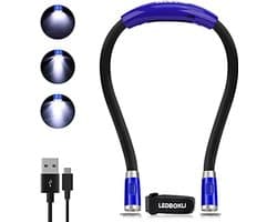 Oplaadbare LED Boeklamp met Flexibele Armen - Ideaal voor Lezen, Breien, Kamperen en Meer