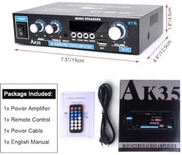 HiFi versterker met Bluetooth 5.0, mini audio versterker voor thuisbioscoop en karaoke — thumbnail 2