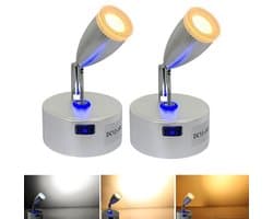 12V LED leeslamp voor camper en auto - Dimbaar met 3 kleurtemperaturen (2 stuks)