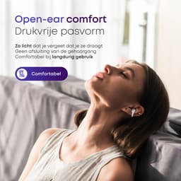 Auralis Halo Open-Ear Oortjes voor Sport – Bone Conduction Headphone - Draadloze Koptelefoon met Microfoon - Oordopjes Draadloos met Microfoon voor Hardlopen & Fitness - Wit — thumbnail 5