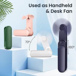 Draagbare Opvouwbare Hand Ventilator met USB Oplaadfunctie en 2 Snelheden — thumbnail 2