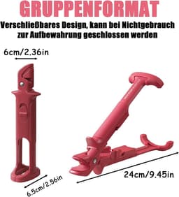Airfryer-tang, 2-in-1 siliconen tang voor heteluchtfriteuse, verwarmingsplaatgripper met antislipgreep, ideaal voor hete kommen, borden en pannen — thumbnail 3