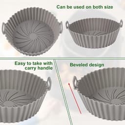 Sander Shop Siliconen vorm Heteluchtfriteuse, accessoire voor Philips Dual Basket Airfryer 3000-serie 6L/3L, heteluchtfriteuse, siliconen vorm, airfryer-accessoires voor Philips Airfryer 3000 Dual Basket, — thumbnail 3