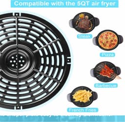 Vervangende Antiaanbak Grillpan voor 5QT Airfryer – Crisper Plaat voor diverse merken — thumbnail 6