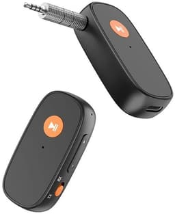 Bluetooth 5.3 audio transmitter en receiver - o.a. voor verbinden Airpods, koptelefoon en speaker - 3.5mm jack AUX - 15 uur batterij - speaker - bluetooth zender en ontvanger - auto draadloos - zwart — thumbnail 4