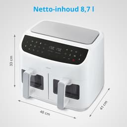 MEDION XXL Dubbele Airfryer P20 - 2 zones - 8,7 L - 2600 W - Wit — thumbnail 20