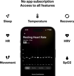 ULTRAHUMAN Ring AIR – Smart Ring | Geen maandabonnement | Bepaal eerst de juiste maat met de Sizing Kit | Slaaptracker - Hartslagmeter - Fitnesstracker – Raw Titanium – Size 9 — thumbnail 11