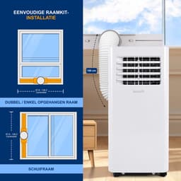 Serenelife Mobiele Airco - 9.000 BTU Wi-Fi Geactiveerde Binnen Airco - Draagbare Airconditioner Ruimtes tot 28 m2 — thumbnail 4