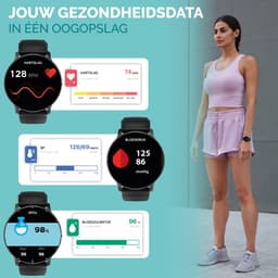Royal Supplies SQ-33 Smartwatch - Smartwatch Heren - Smartwatch Dames- Smartwatch Kinderen - HD Touchscreen - Horloge - Stappenteller - Bloeddrukmeter - Saturatiemeter - IOS & Android -Screenprotector- Geel/Groen — thumbnail 5