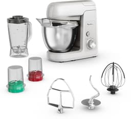 Moulinex Bake Partner QA523B10 keukenmachine 1100 W 4,6 l Roestvrijstaal, Wit — thumbnail 1