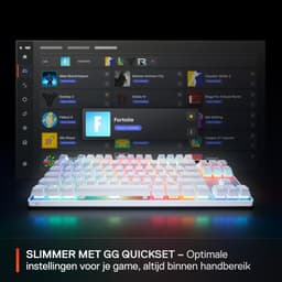SteelSeries Apex Pro TKL Gen 3 - Mechanisch Gaming Keyboard - Wit - US Qwerty - Rapid Trigger, Rapid Tap, Protection Mode — thumbnail 3