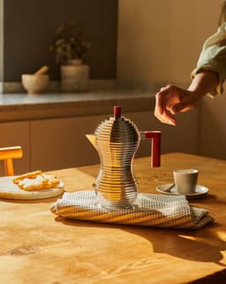 Alessi Percolator Pulcina - MDL02/3 R - Rood - 3 kops - door Michele De Lucchi — thumbnail 3