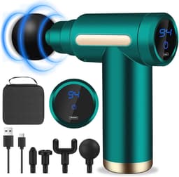 Mini Massagepistool voor Spieren - Ultra Stil, 6 Snelheden, 4 Massagekoppen - Draagbare Spierverlichter met LCD-Scherm — thumbnail 1
