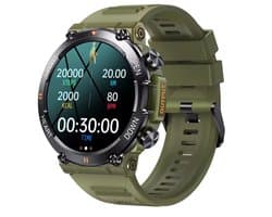 Smartwatch, KH-56-GROEN, Smartwatch Dames en Heren, Horloge, Smartwatch Bluetooth, Sporthorloge, Horloge Heren en Dames, Activity Tracker, Smartwatch Android, IPS Scherm, IP67 WATERDICHT, 30 Dagen Standby, Smartwatches geschikt voor IOS, Android