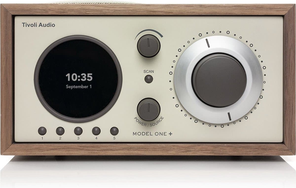 Tivoli Audio - Model One+ - DAB+ Wekkerradio - Walnut/Beige — afbeelding 1