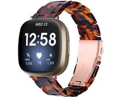 Strap-it Resin smartwatch bandje - geschikt voor Fitbit Sense / Fitbit Versa 3 - lava