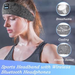 3-in-1 Hoofdband met Draadloze Bluetooth Hoofdtelefoon en Slaapmasker - Ideaal voor Sport en Ontspanning — thumbnail 3