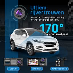 Fleau Tech Dashcam Voor Auto 3 in 1 - 2025 Model - Voor en Achter Camera - G-Sensor - Full HD - 170° Groothoeklens - Loop Recording - Micro SD-kaart 32 GB — thumbnail 5