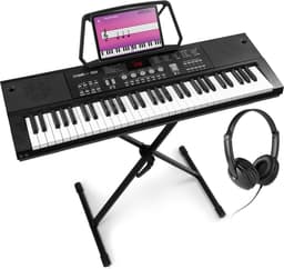 MAX KB15 Keyboard set met koptelefoon en keyboardstandaard - Ideaal voor beginners - Oplaadbare accu — thumbnail 1