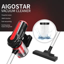 Aigostar Hurricane - Steelstofzuiger - Stofzuiger zonder Zak - 6M Snoer - 16kPa Krachtige Zuigkracht - 600W - 1 L Stofbak - Geschikt voor Dierenharen - Rood — thumbnail 5
