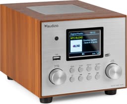 DAB radio - Audizio Vieste - DAB+ radio met subwoofer en Bluetooth - Zilver - Met afstandsbediening — thumbnail 1