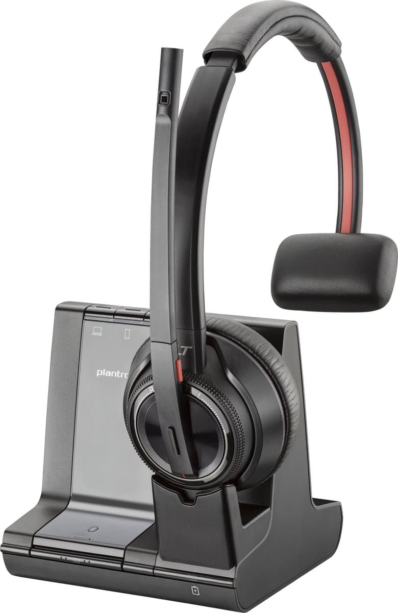 POLY Savi 8210 UC Headset Draadloos Handheld Kantoor/callcenter Bluetooth Zwart — afbeelding 1